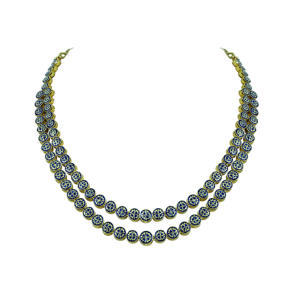 Two-Tier Uncut Diamond Necklace with Timeless Elegance