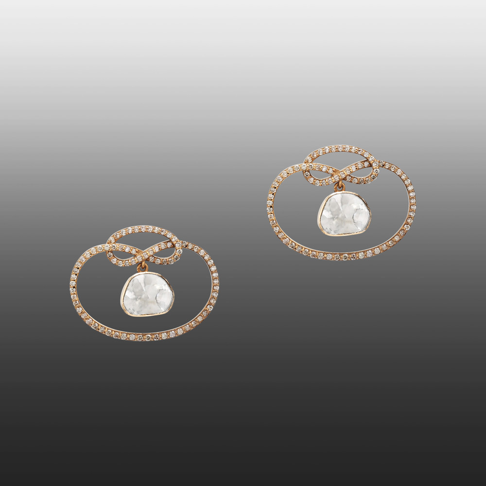 Antique Polki Drop Entangled Stud