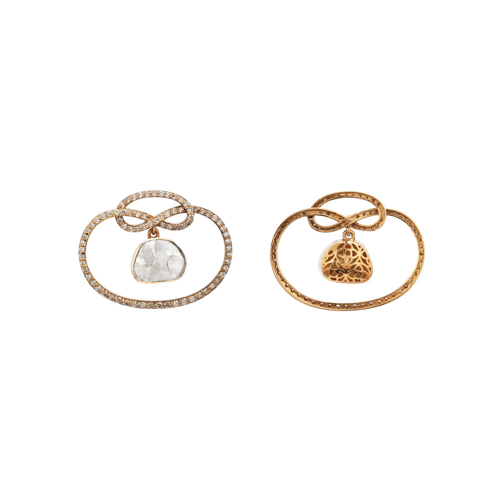 Antique Polki Drop Entangled Stud