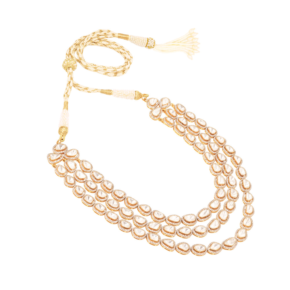 Detachable and Unshaped Tri Polki Line