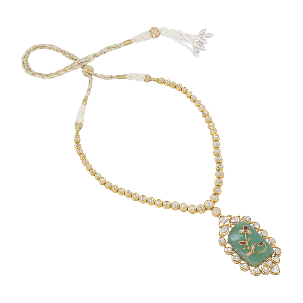 Mint Green Cabochon Pendant Necklace