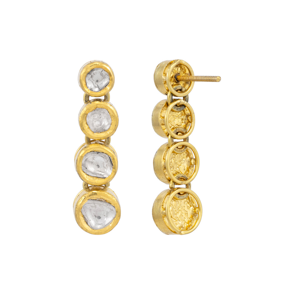 Sleek Polki Line Earring