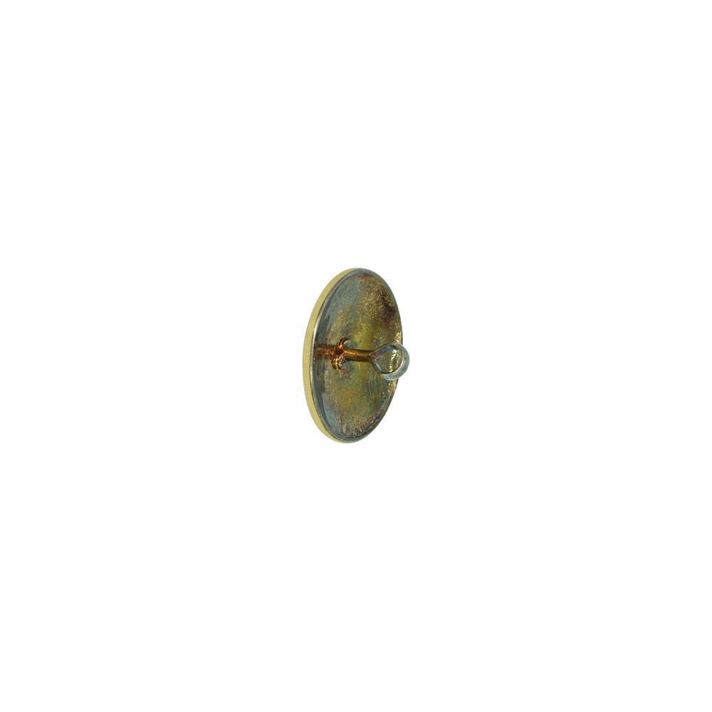 Men&rsquo;s Button with Blue Enamel and Gold Filigree