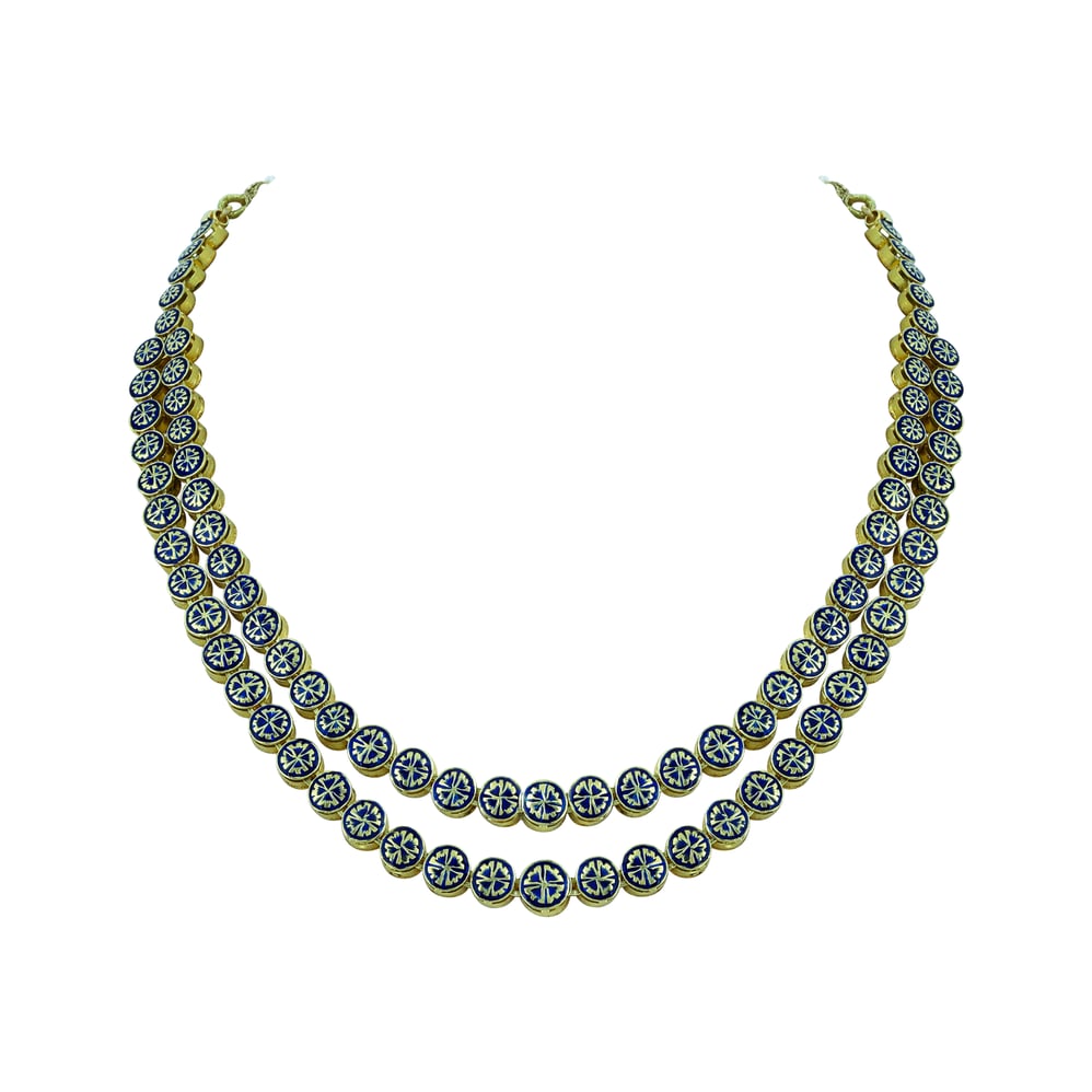 Two-Tier Uncut Diamond Necklace with Timeless Elegance