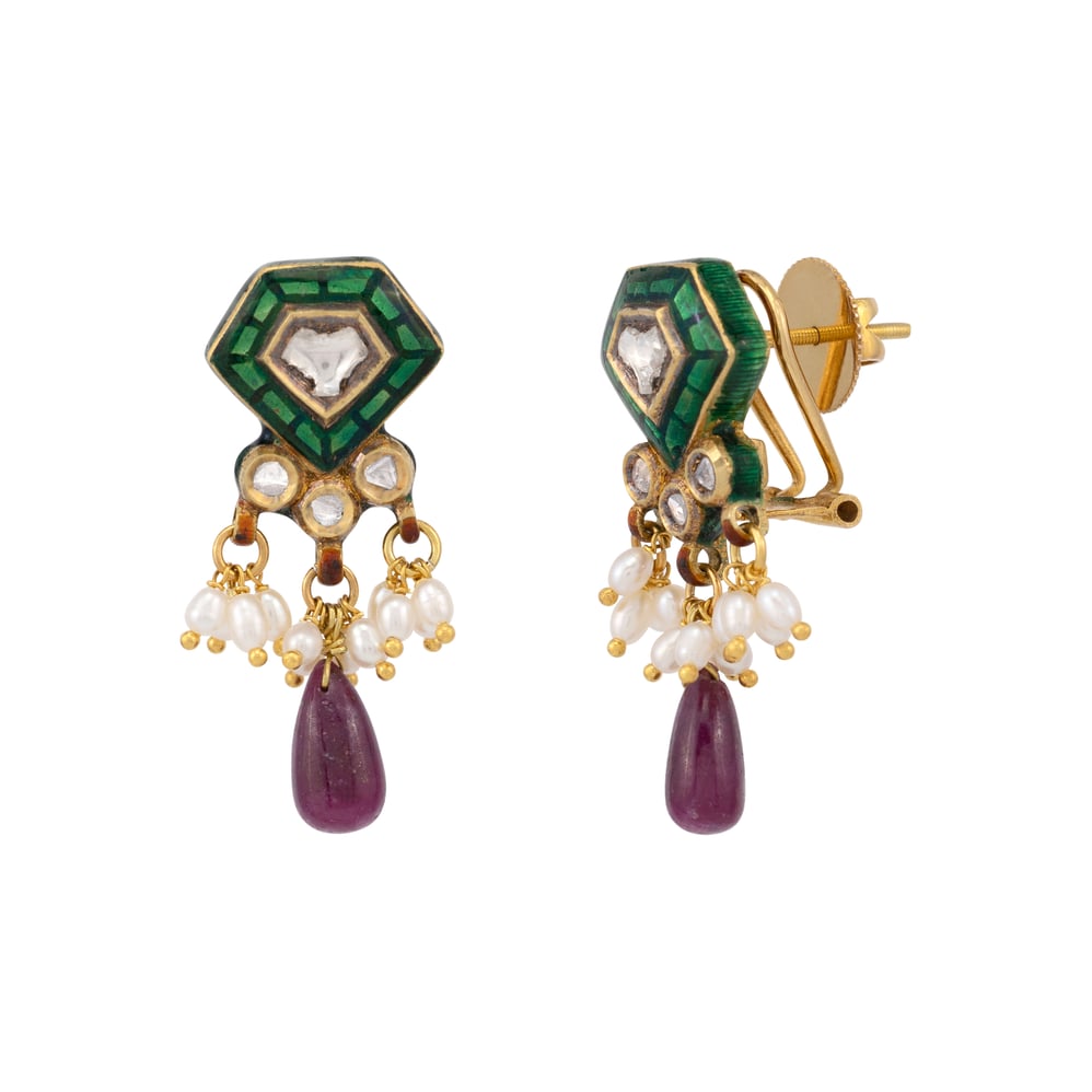 Earring with (SNO6772-KMNE3493) Necklace