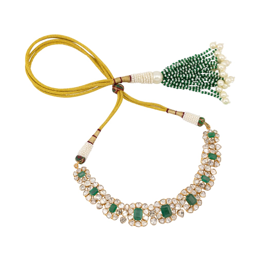 Step-Cut Emerald Polki Choker