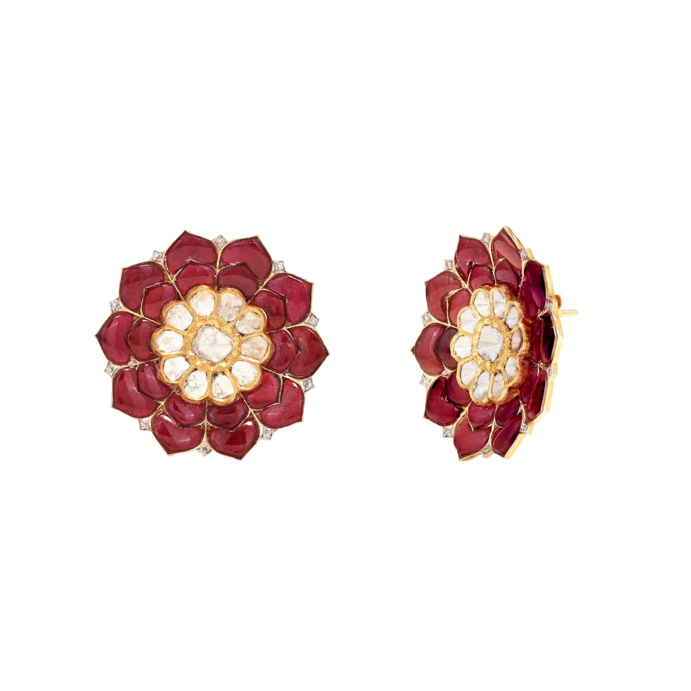 Ruby Talaf Floral Studs