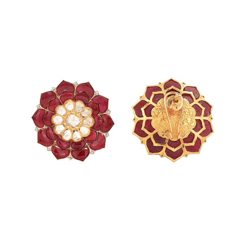 Ruby Talaf Floral Studs