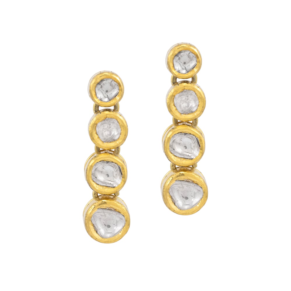 Sleek Polki Line Earring
