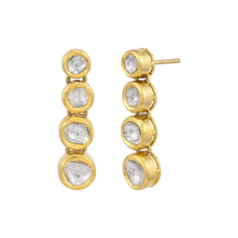 Sleek Polki Line Earring