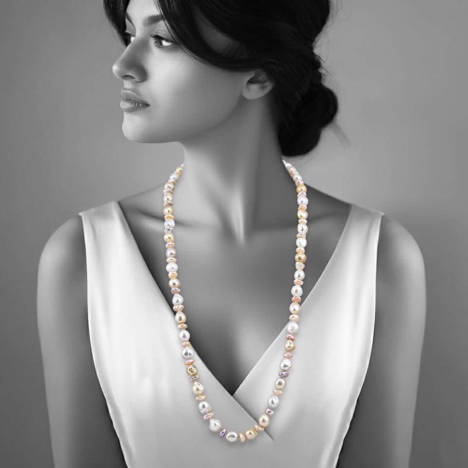 Single-Line Baroque Pearl Necklace
