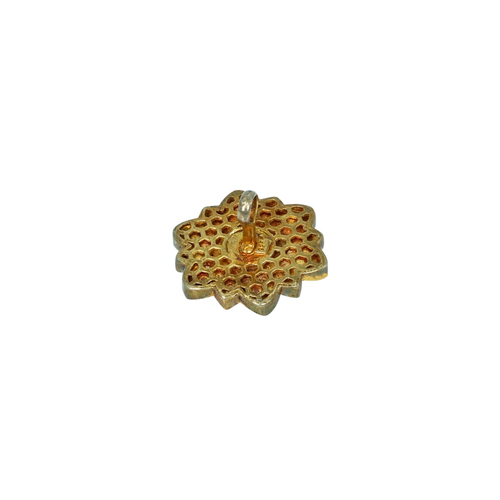 Men&rsquo;s Button with Polki and Pink-White Meenakari