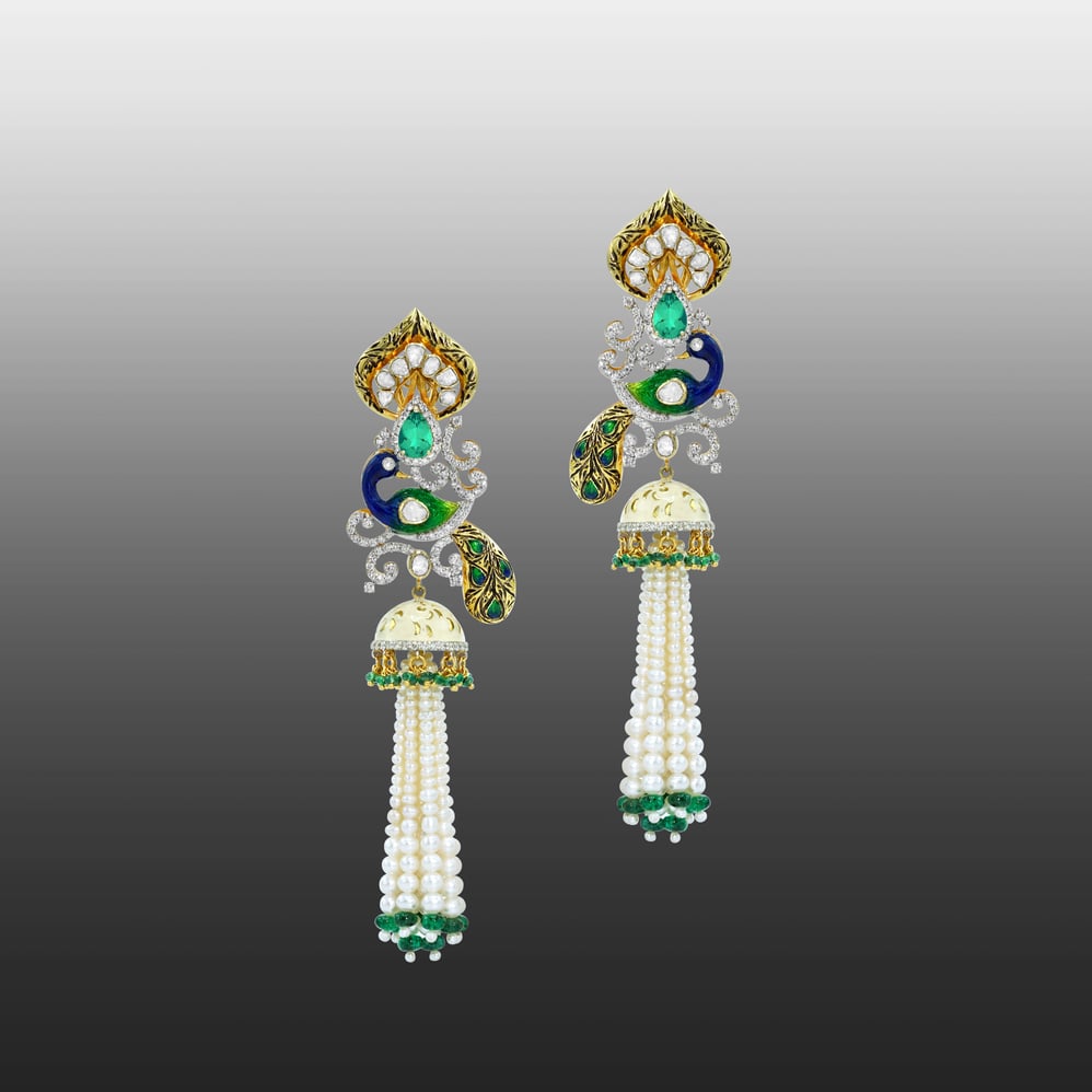 Earring with (SNO5669-KMPE1210) Necklace
