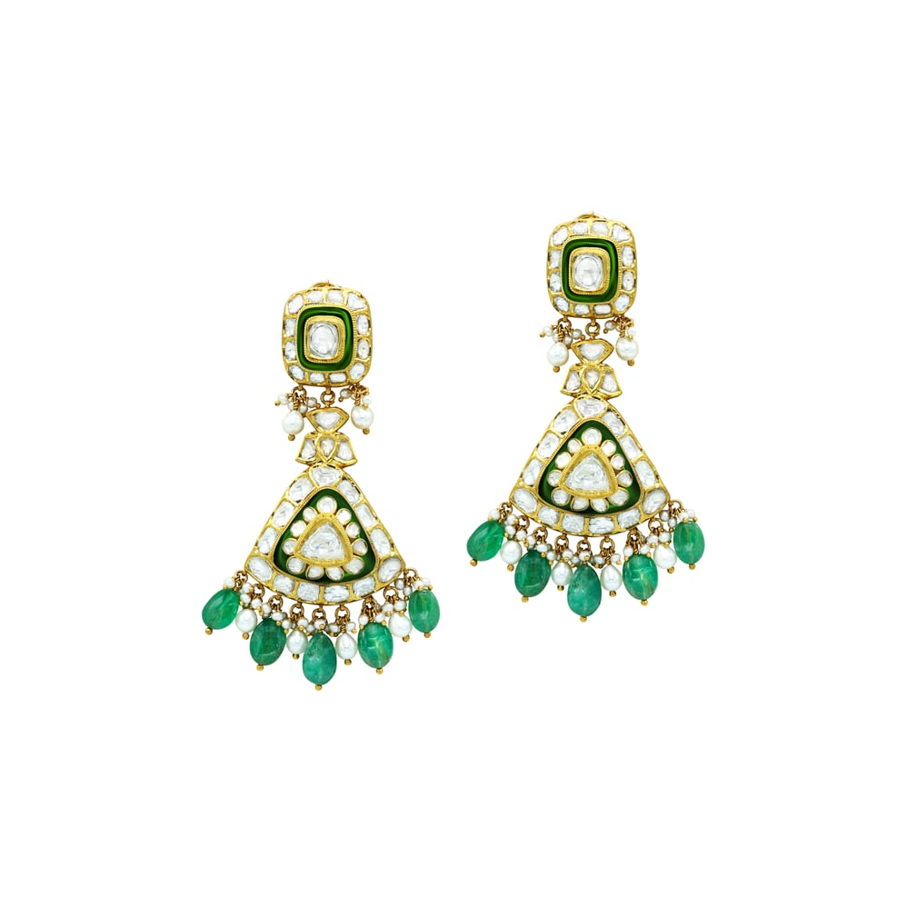 Earring with (SNO6042-KMNE3257) Necklace