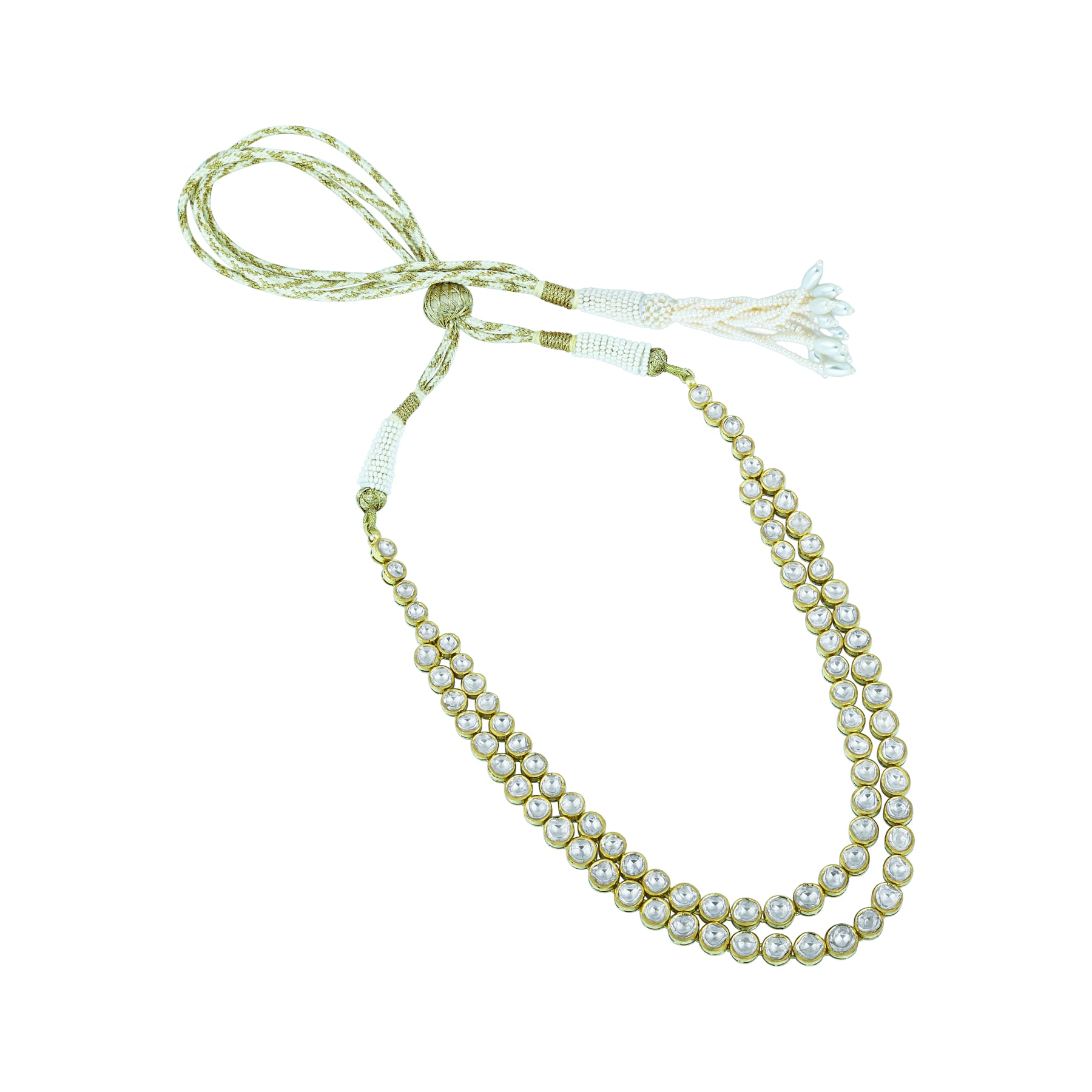 Two-Tier Uncut Diamond Necklace with Timeless Elegance