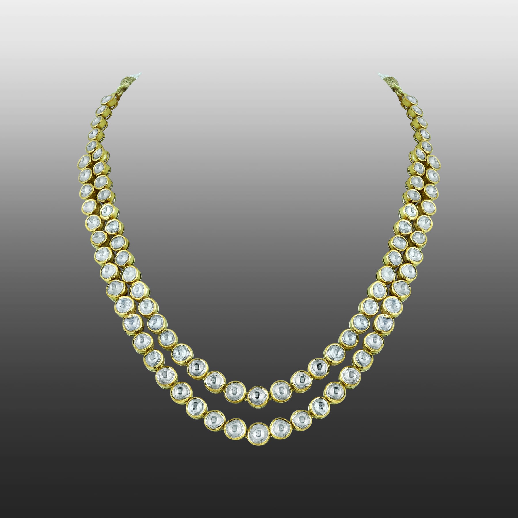 Two-Tier Uncut Diamond Necklace with Timeless Elegance