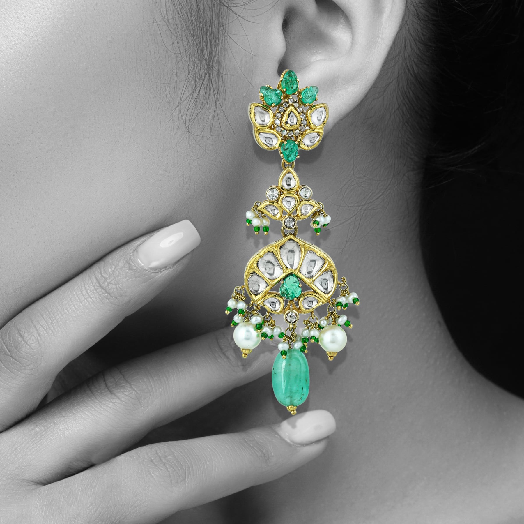 Earring with (HPS749) Necklace