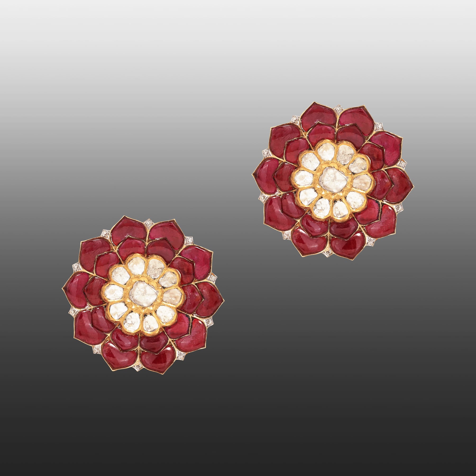 Ruby Talaf Floral Studs