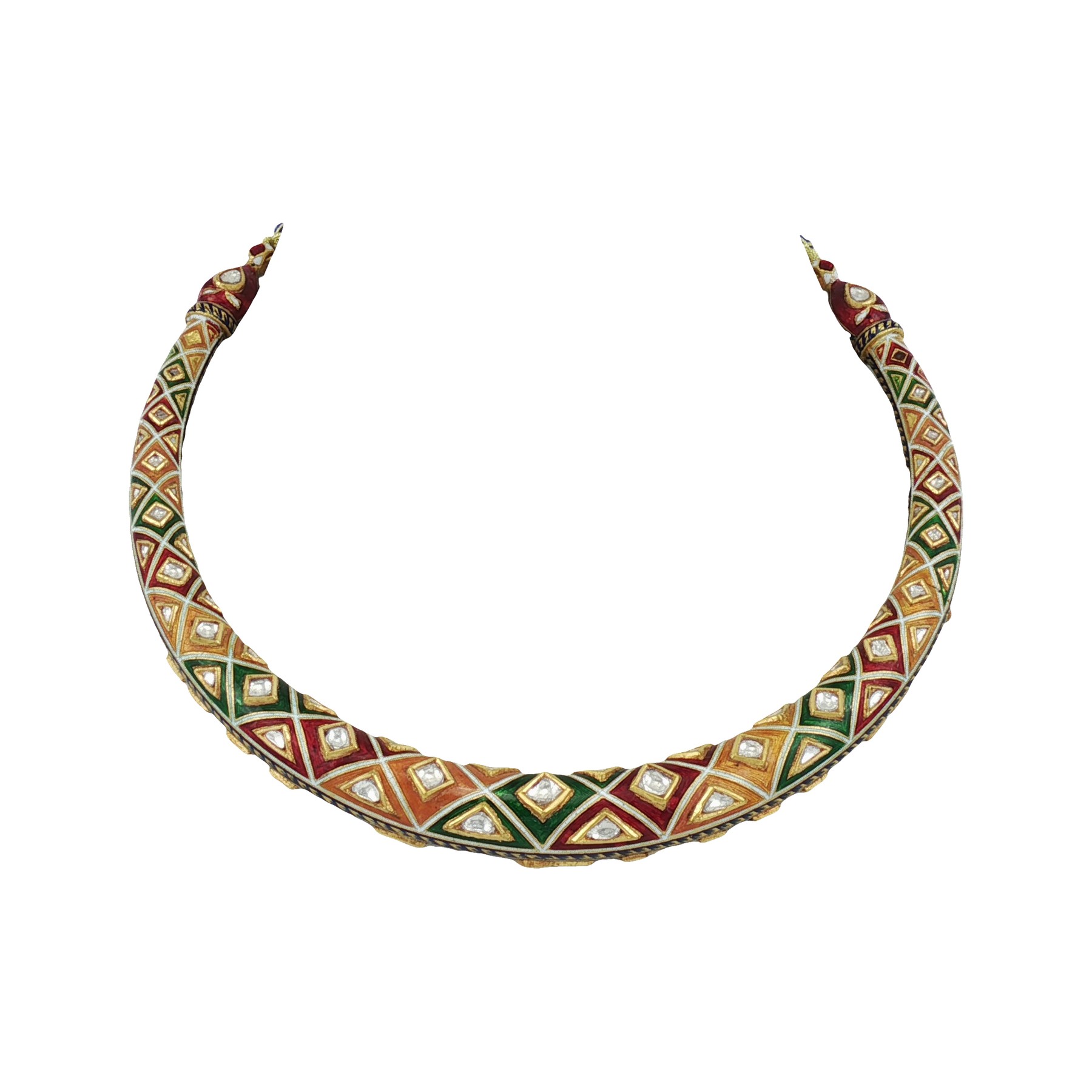 Multicolour Meenakari Collar Necklace
