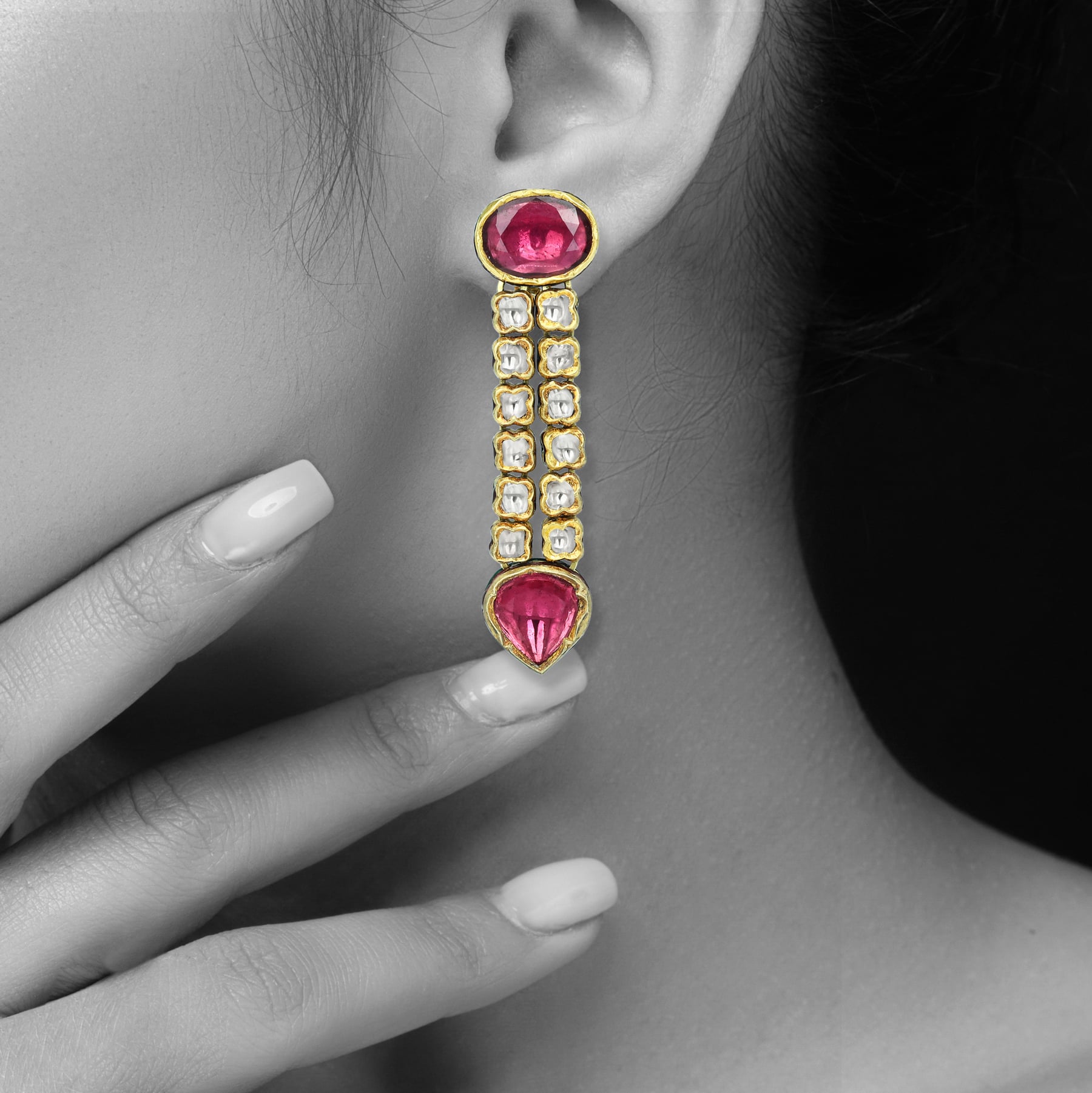Earring with (SNO3121-KMNE2534) Necklace